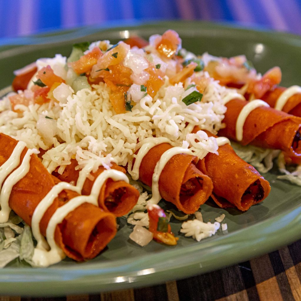 Red Corn Chicken Taquitos